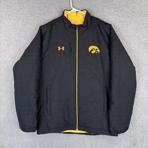 Iowa Hawkeyes Under Armour Jacket Womens Large Long Parka Coat Caitlin Clark